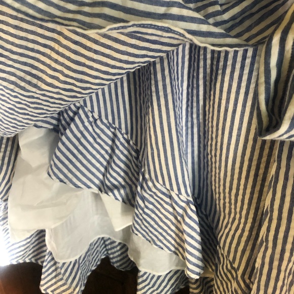 Vineyard Vines Seersucker Wrap Dress in Ocean Reef - Picture 4 of 4